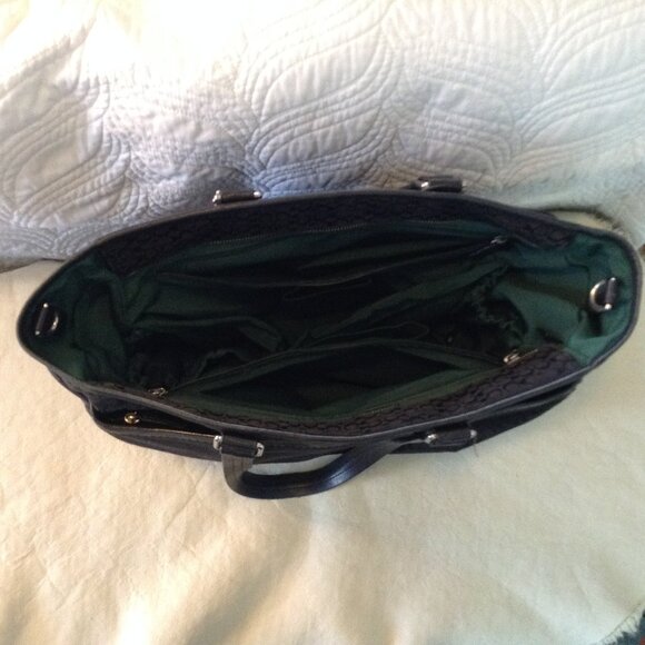 Coach XL Signature Purse/Diaper Bag; Authenticated; Classic canvas and Leather - Picture 3 of 4